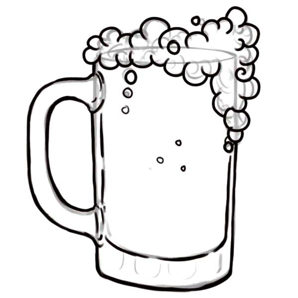 600x600 Beer Mug Old Drawing Style Mug Of Beer With A Lot Of Foam Pictures