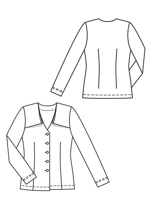 475x633 Folded Yoke Blouse 102012