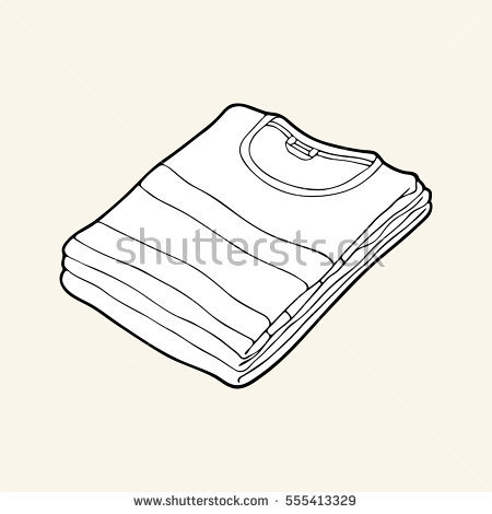 450x470 Collection Of Folded Shirt Drawing High Quality, Free