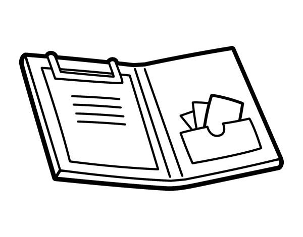 600x470 Folder Memo Holder With Lid Coloring Page