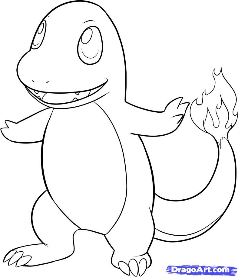 786x917 Easy To Draw Pokemon Characters How To Draw Charmander