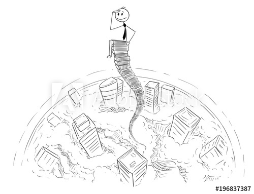 500x383 Cartoon Stick Man Drawing Conceptual Illustration Of Businessman