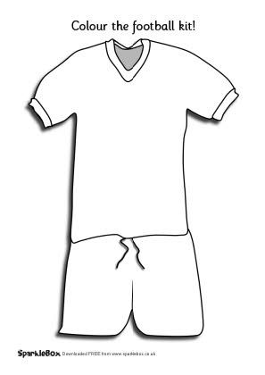 297x420 Football Kit Colouring Sheet (Sb234)
