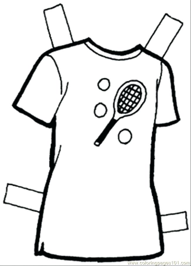 650x906 T Shirt Coloring Page Free Clothing Pages Football