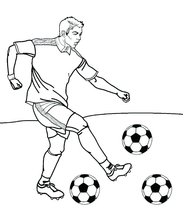 618x711 Football Player Coloring Pages Printable Football Drawing Image