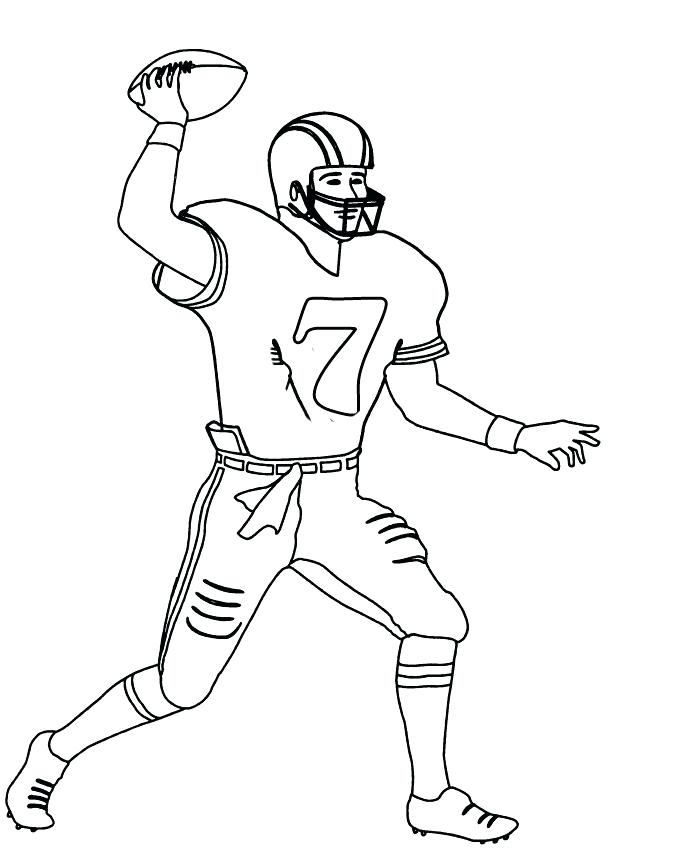 675x859 Football Player Coloring Pictures Drawing Football Player