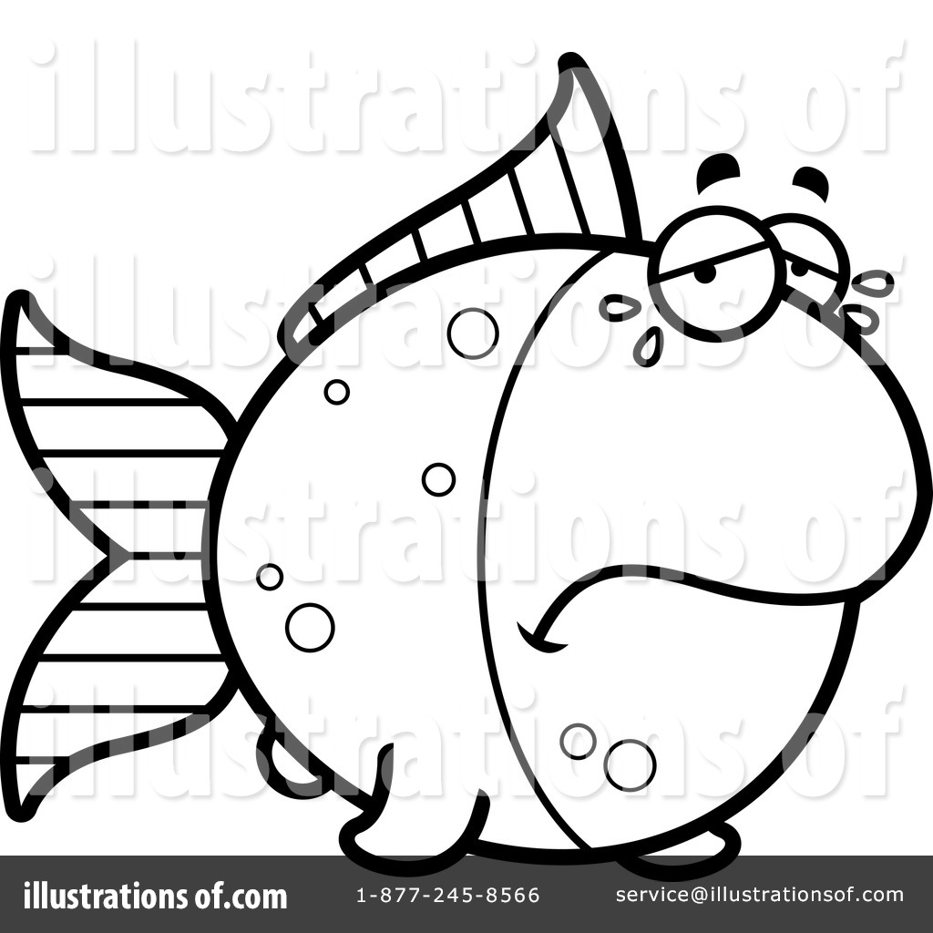 1024x1024 Goldfish Clipart Line Art