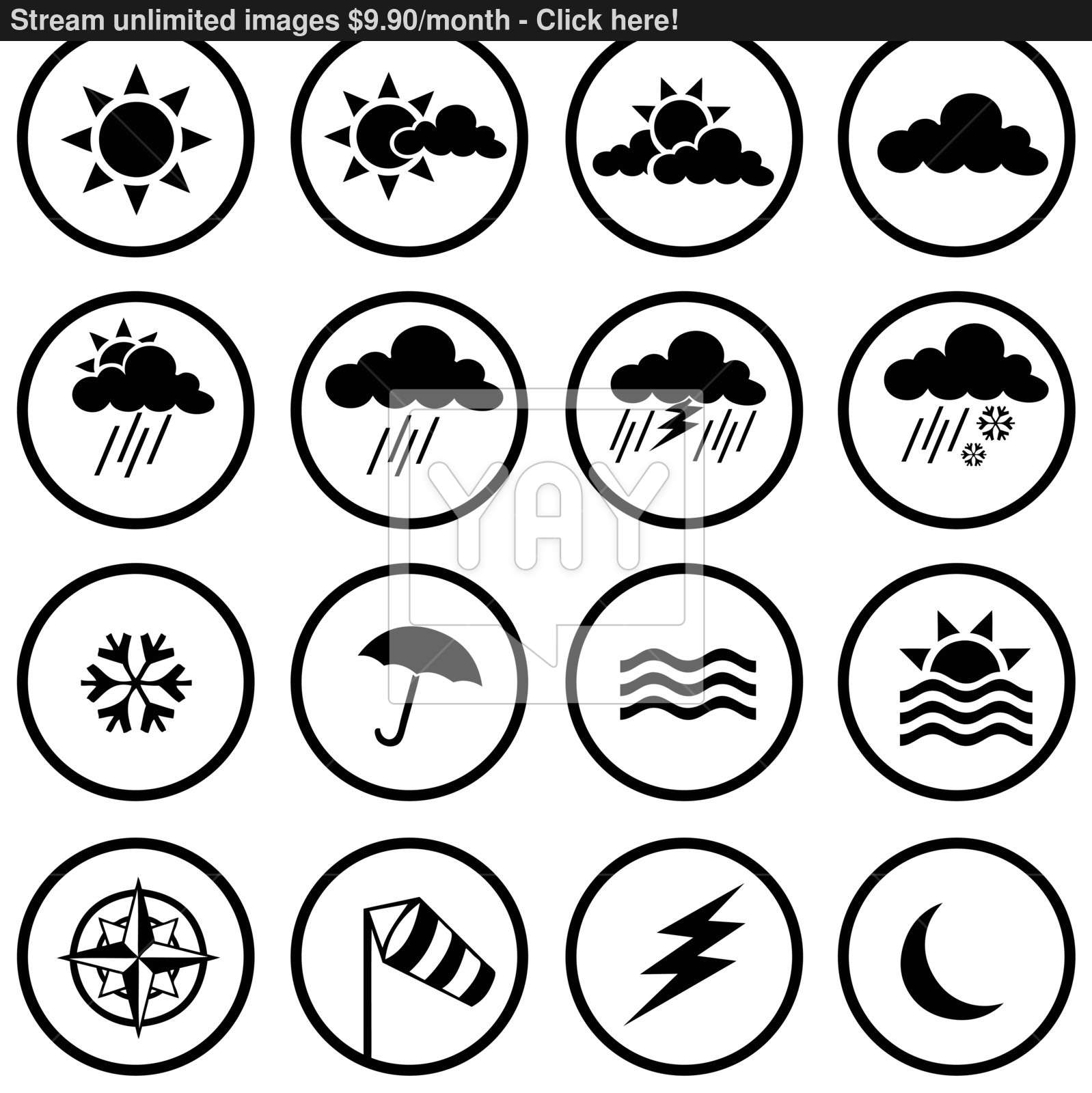 1598x1600 Weather Forecast Icons Vector