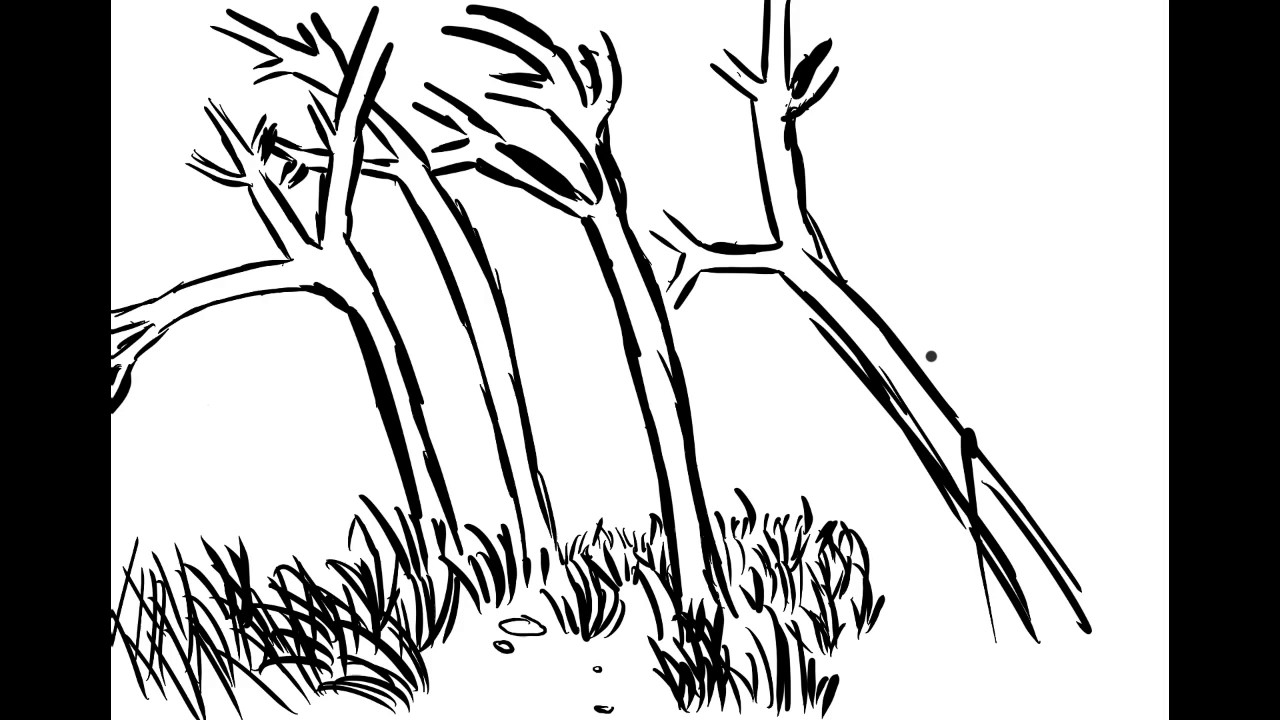 1280x720 Forest Sketch