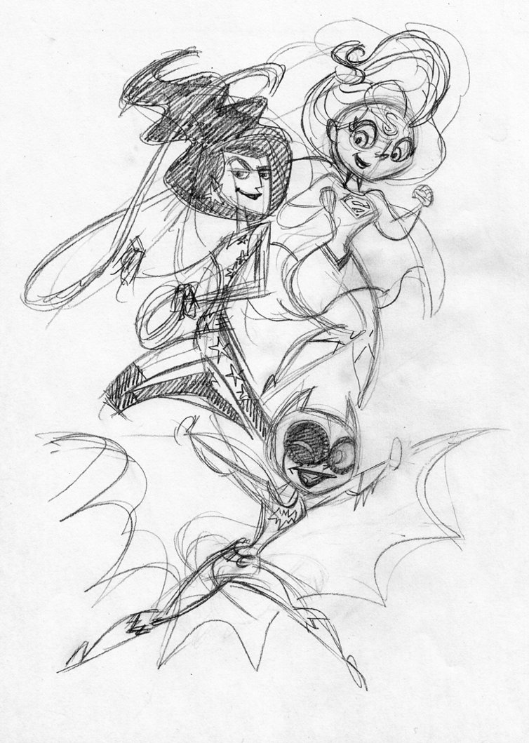 754x1059 Super Best Friends Forever Sketch By Jbone1973