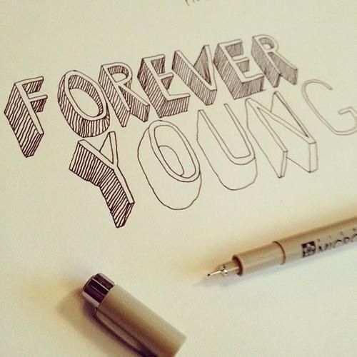 500x500 I Want To Be Forever Young. Inspirational Words