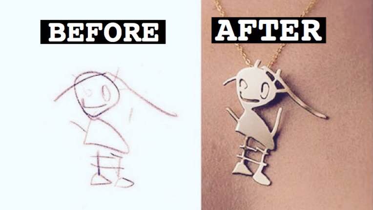 764x430 Kids' Drawings Are Being Turned Into Beautiful Jewelry Parents Can