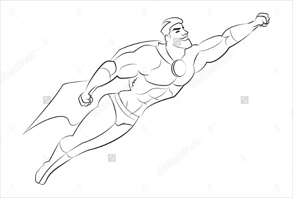 600x406 Gallery Superhero Drawing Templates,