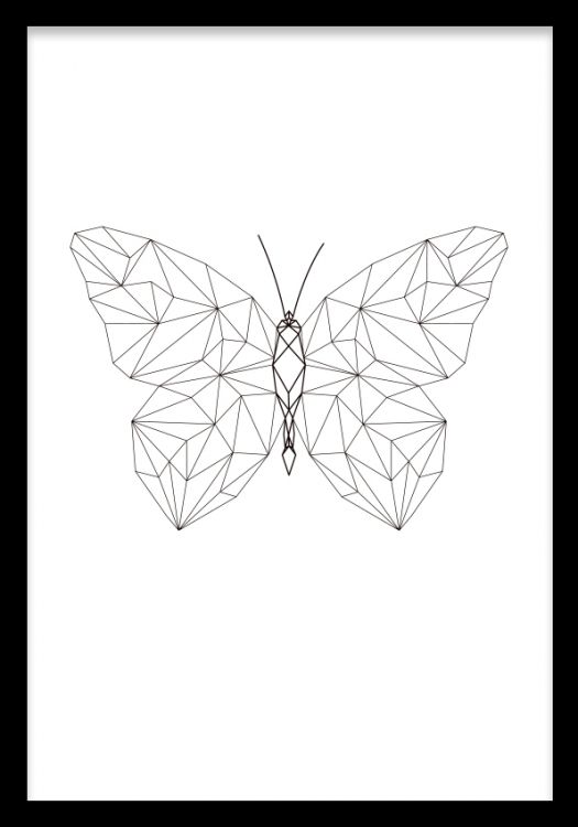 525x750 Tavla Med I Geometriska Former Kelebek