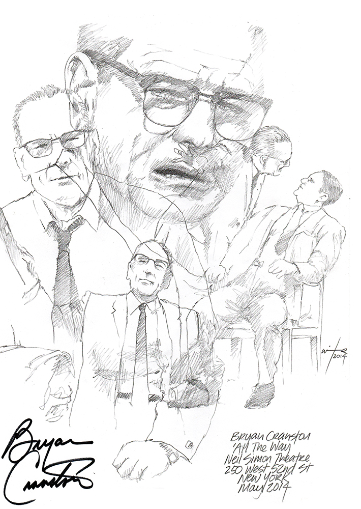 710x1000 Drawing Bryan Cranston In All The Way On Broadway Chicanepictures
