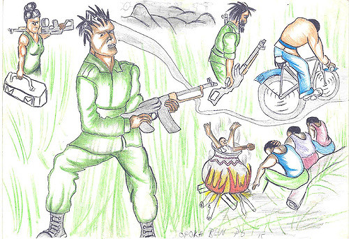500x343 Uganda Former Child Soldier's Drawing Photo