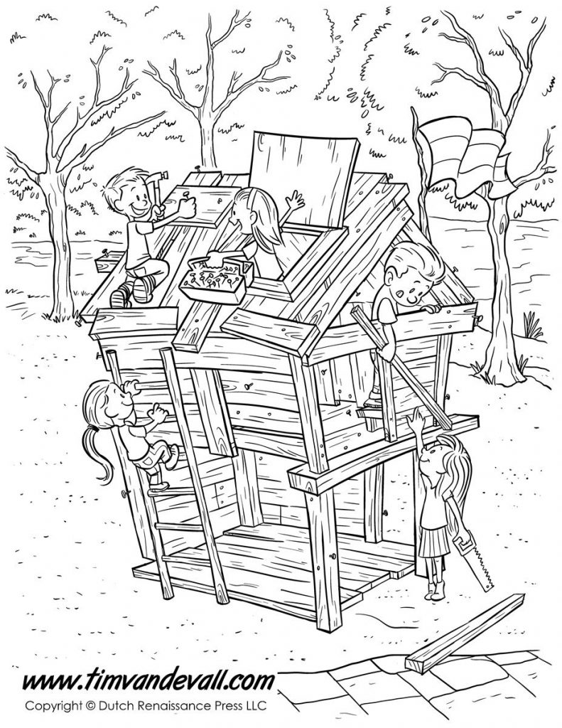 791x1024 Fort Coloring Pages
