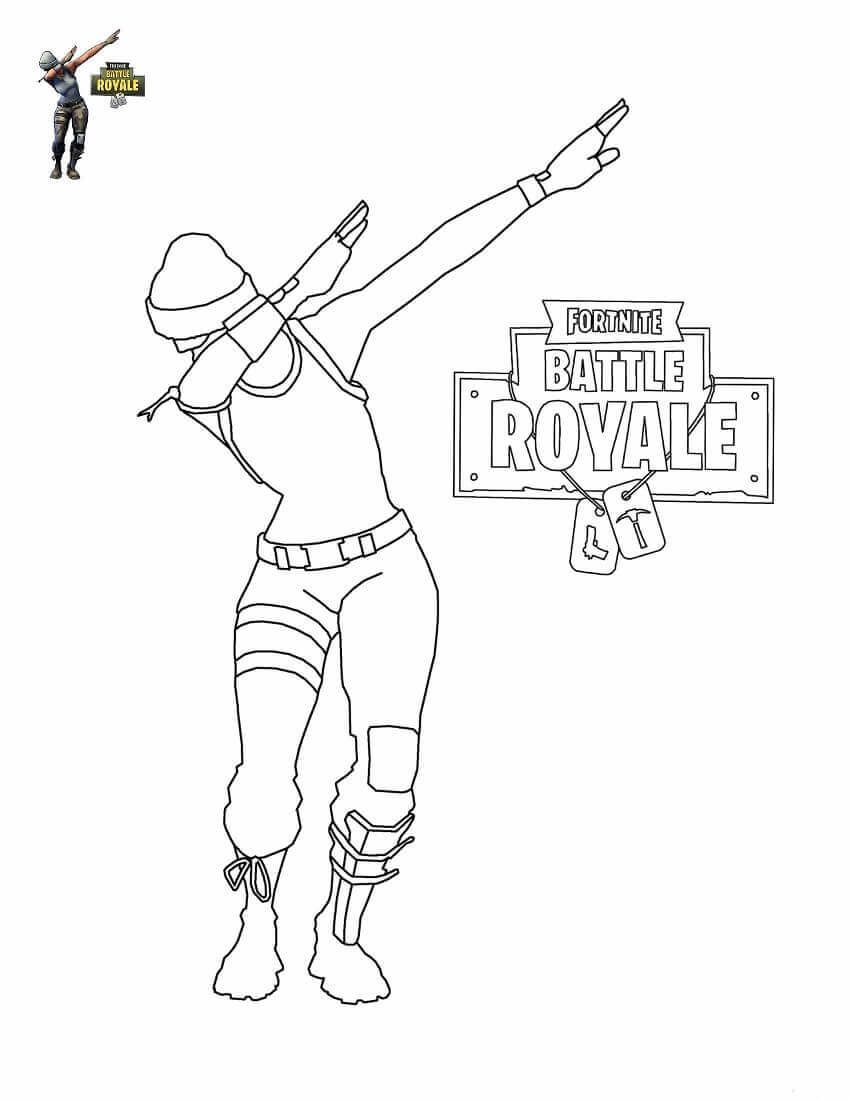 850x1100 Fortnite Dab Coloring Pictures Draw Dabbing