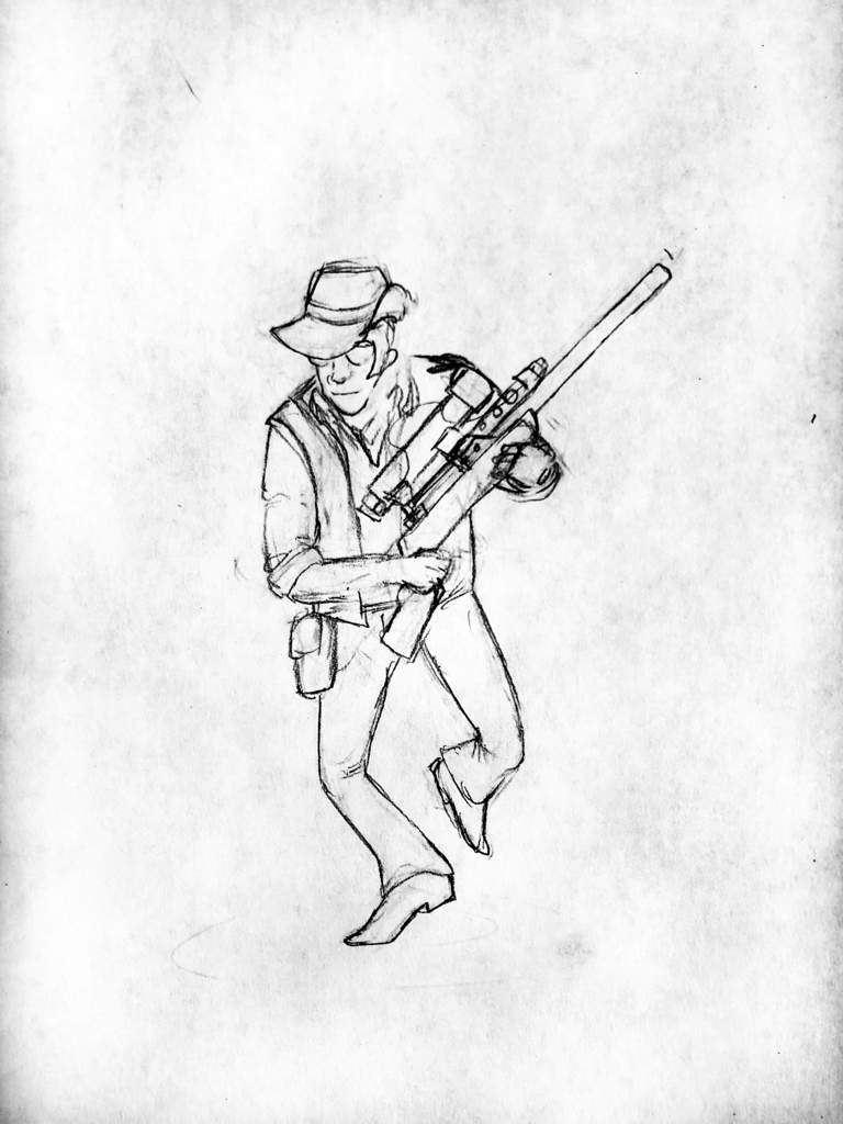 768x1024 Sniper Drawing
