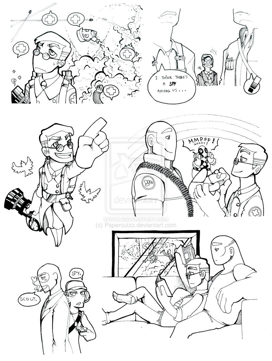 900x1197 Team Fortress 2 Mini Drawings! By Papercutzz Tf2