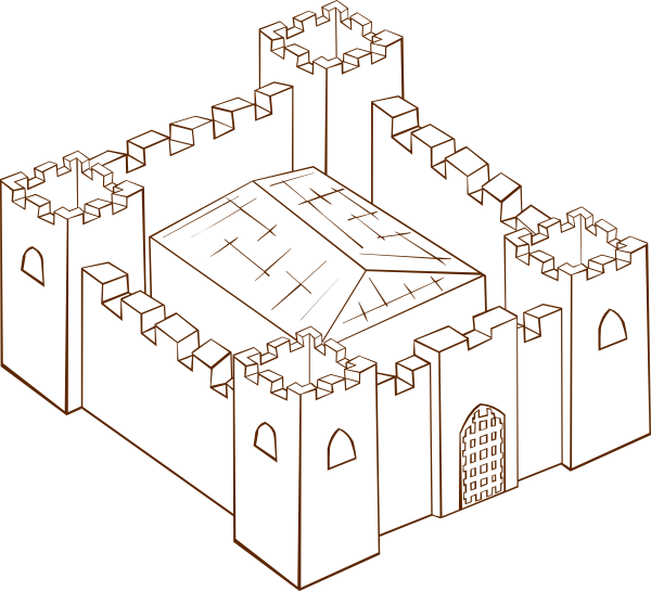 600x545 Fortress Clip Art