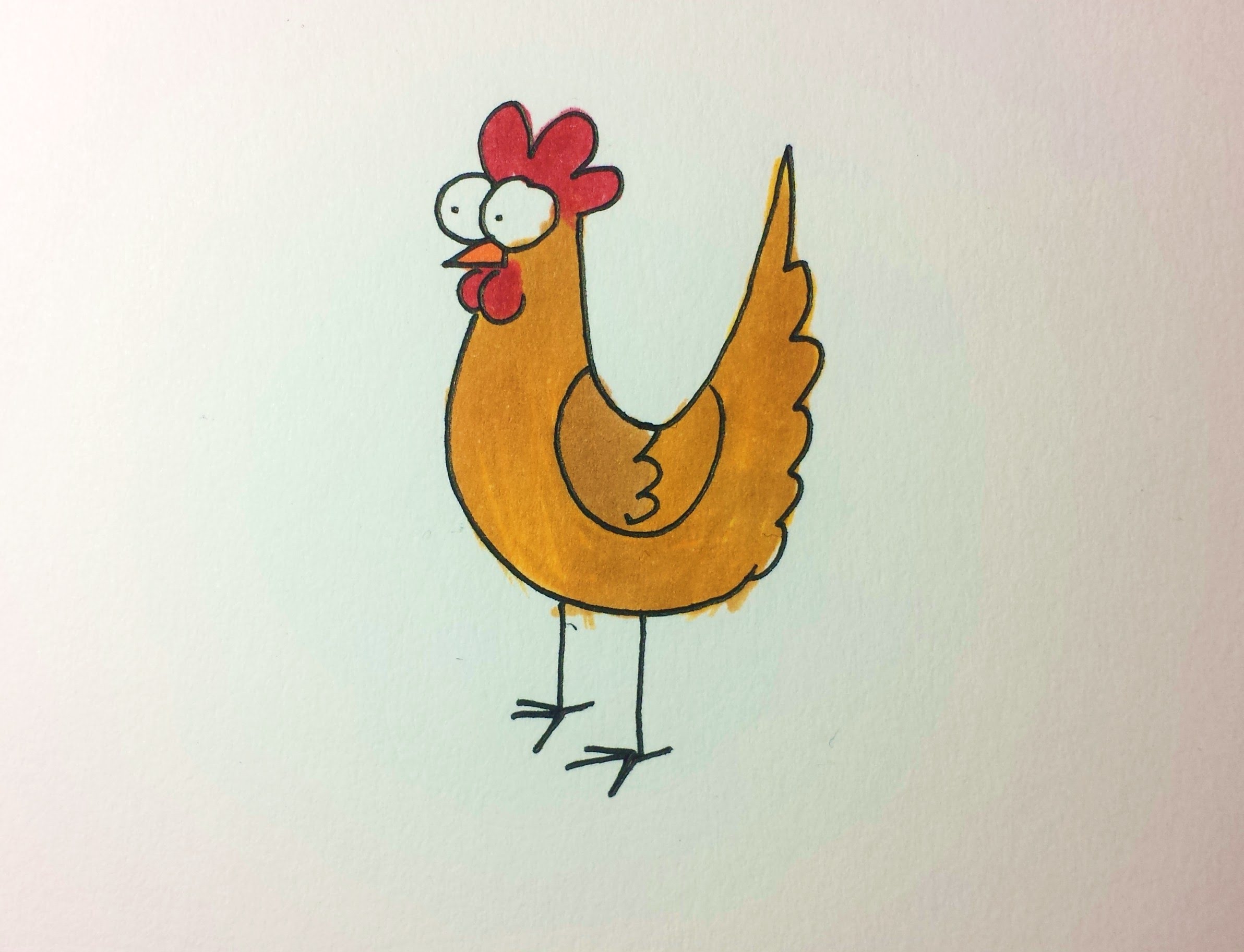 2384x1825 How To Draw A Cartoon Chicken