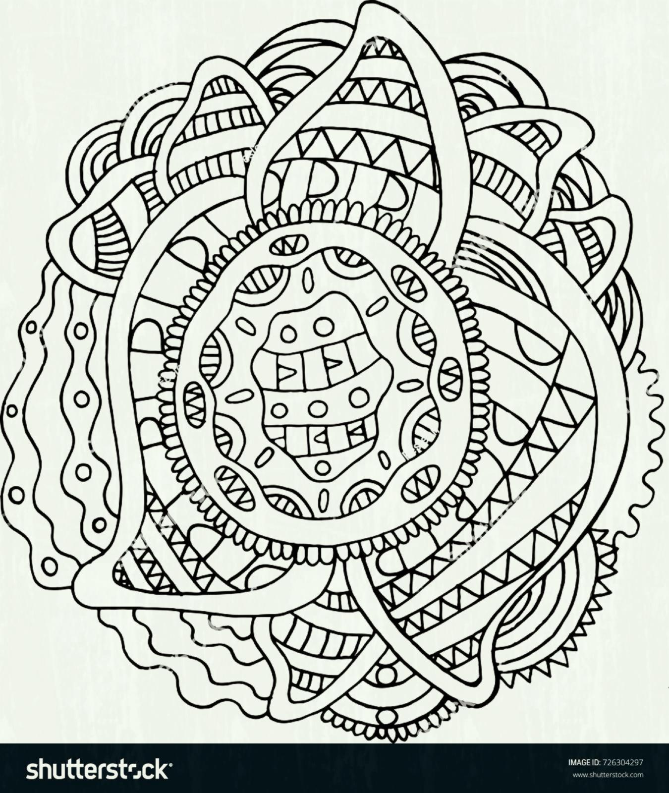 1350x1600 Doodle Mandala Coloring Page For Adults Meditative Boho Cartoon