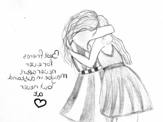 640x480 Friendship Sketches Pencil Sketch Of Boy And Girl Friendship