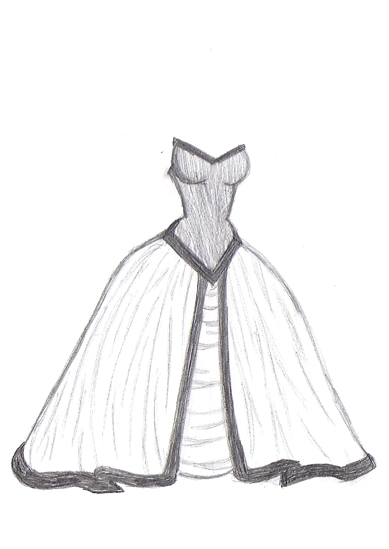 779x1100 How To Sketch A Dress Step By Step How To Draw Fringe Dress I