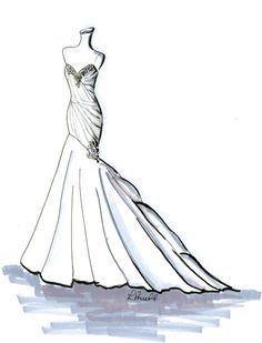 236x309 The 12 Best Art Dress Drawings Images On Wedding