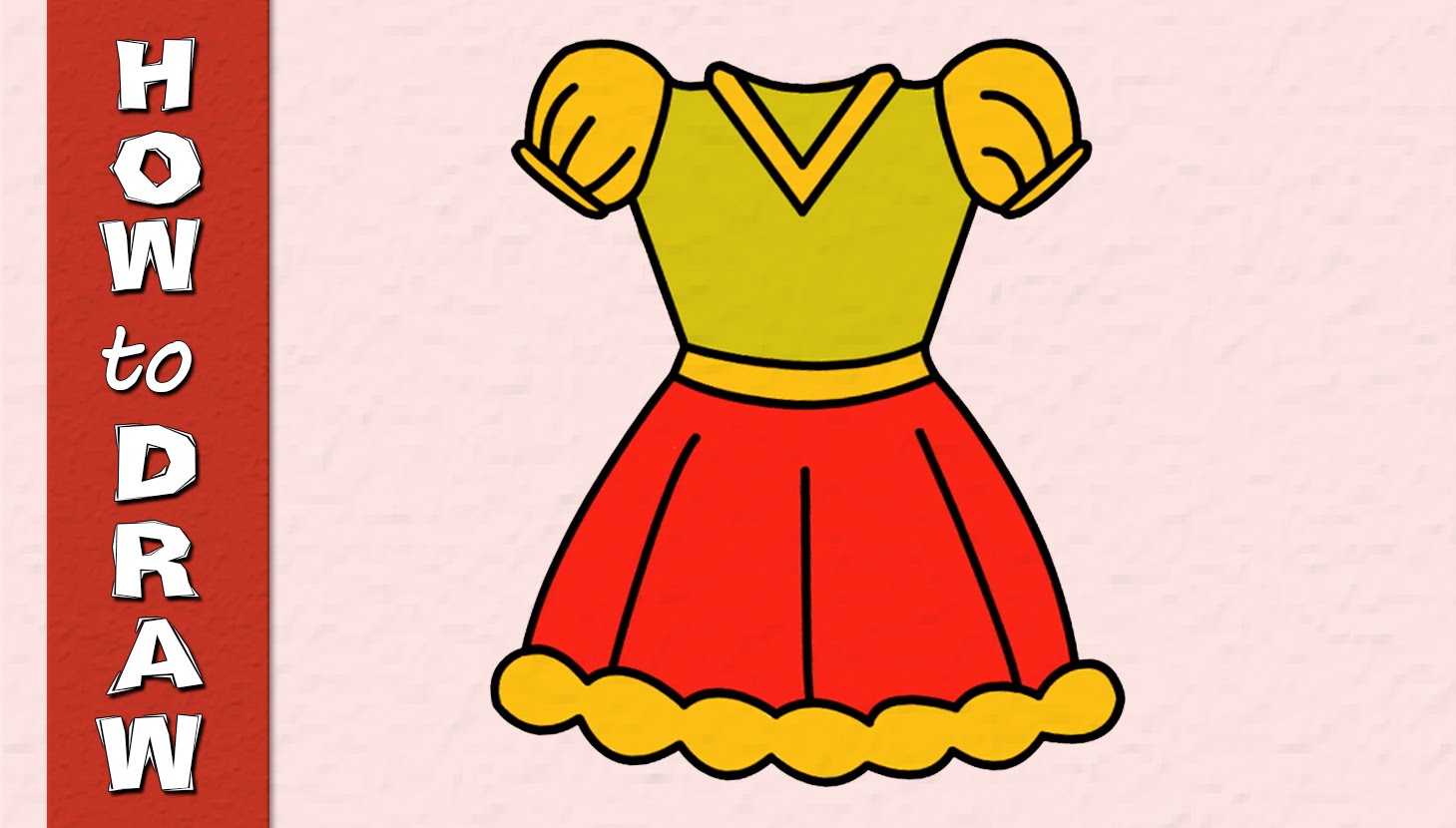 1459x830 How To Draw A Frock Kids Educational Web Series Drawing Video