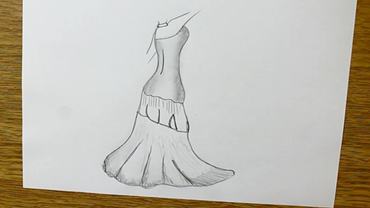 1280x720 How To Draw A Dress Step By Step For Beginners