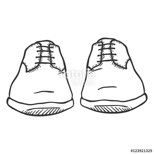 500x500 Collection Of Shoe Drawing Front View High Quality, Free