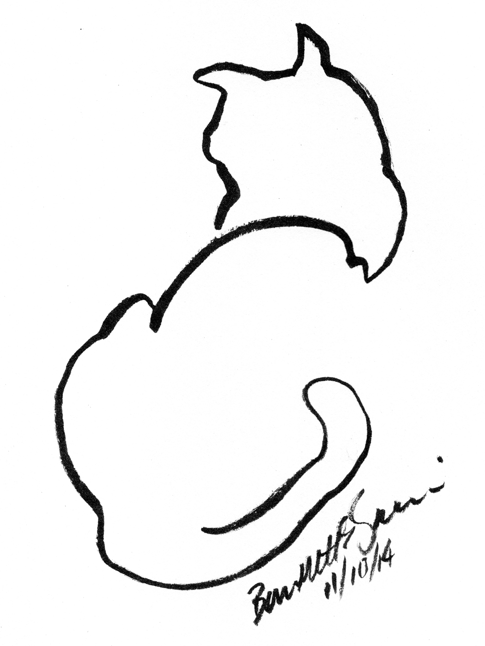 1000x1332 Daily Sketch Reprise Back To Front ~ The Creative Cat