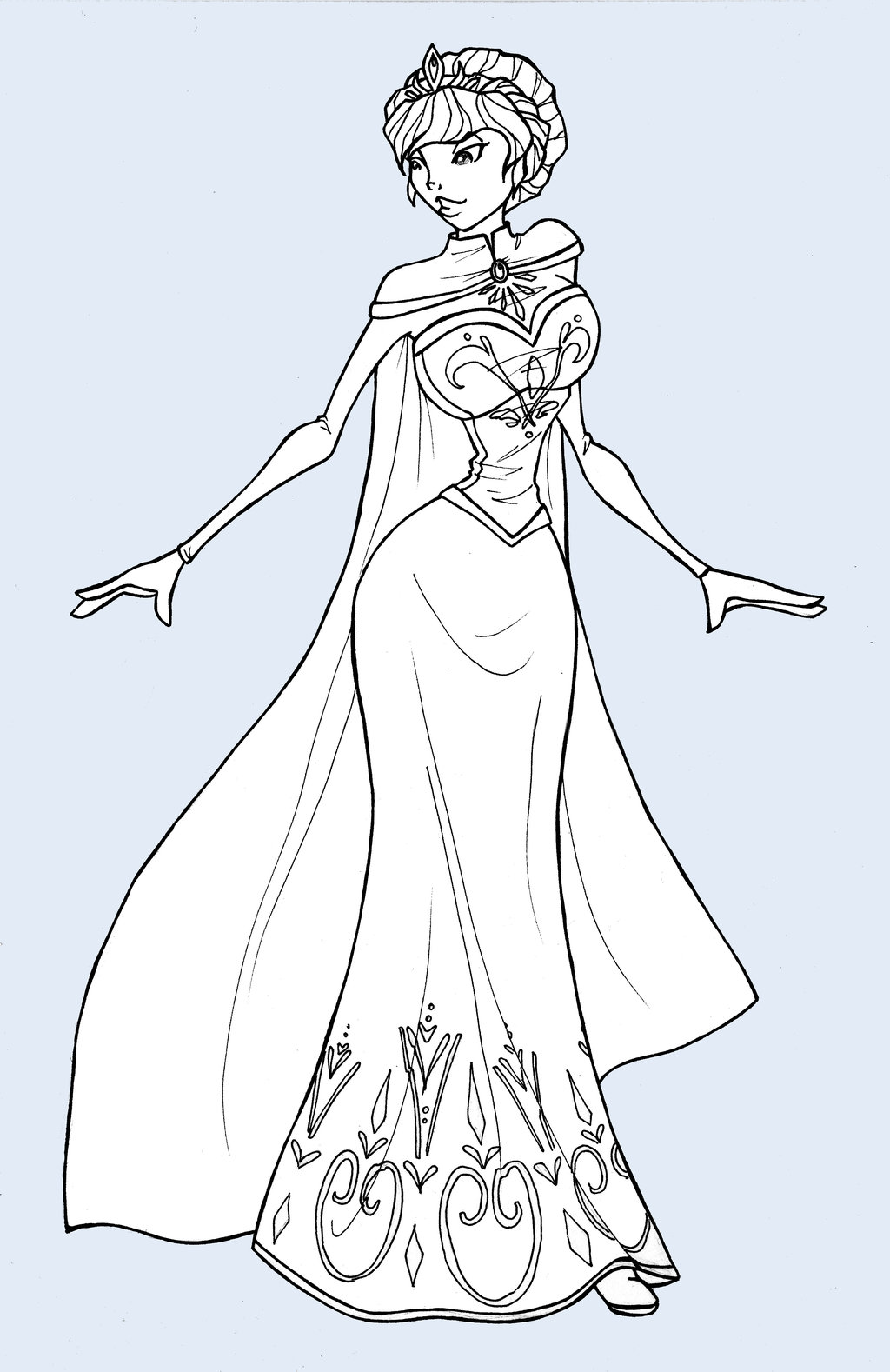 1024x1578 Elsa Ii Outline By Ladyastrogah