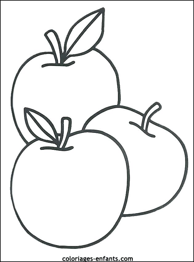 630x850 Fruit Basket Coloring Page Apple Coloring Pages Easy Apple