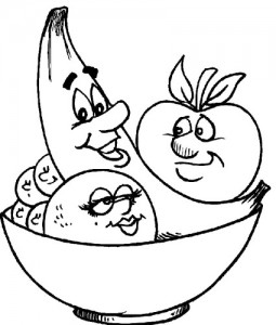 255x300 Collection Of Fruit Basket Drawing Easy For Kids High