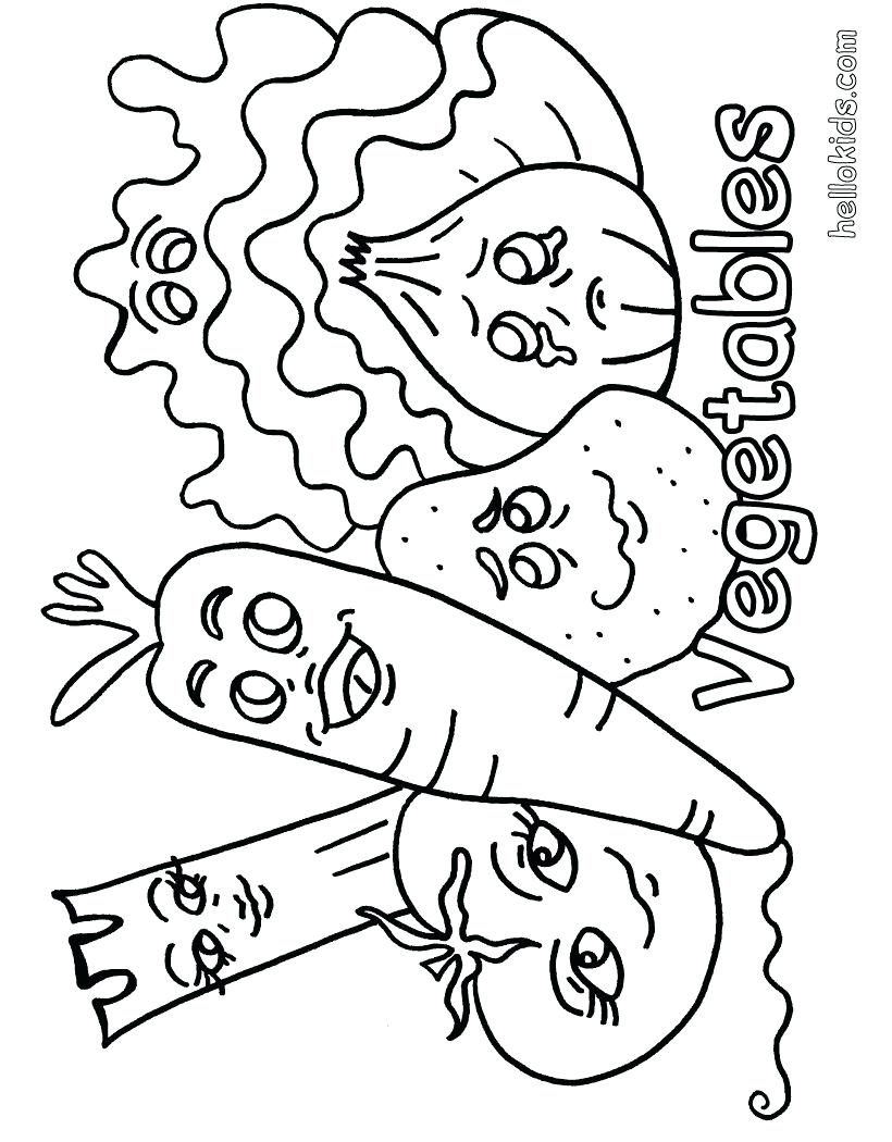 820x1050 Free Vegetable Coloring Page Fruit And Vegetable Coloring Pages