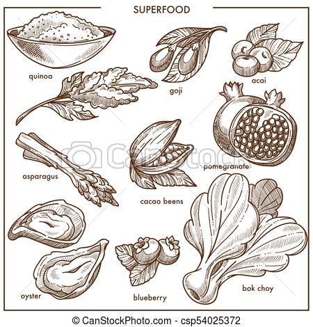 450x470 Superfood Healthy Diet Food Sketch Icons Berry, Fruits