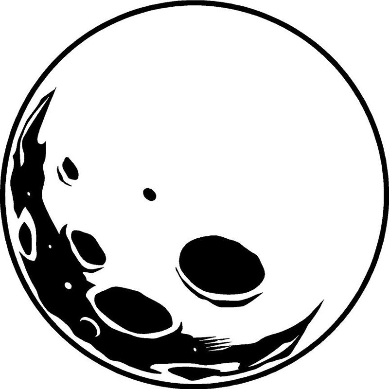 800x800 Collection Of Easy Full Moon Drawing High Quality, Free