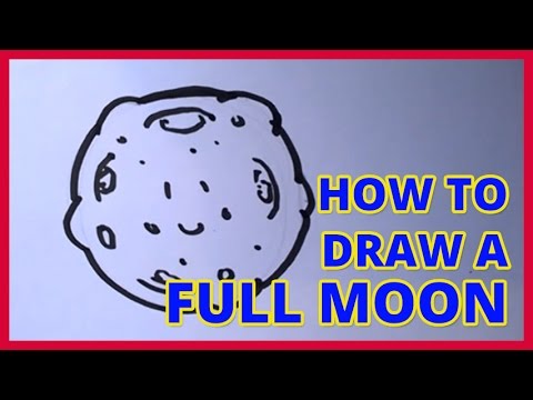 480x360 How To Draw A Cartoon Full Moon