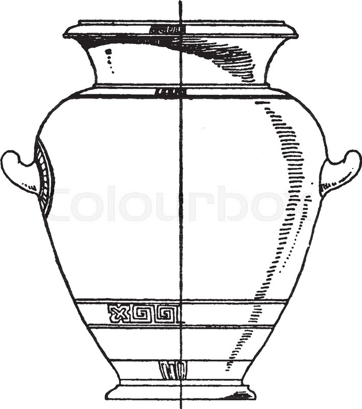 709x800 Greek Urn Is Designed With Painted Clay, Its Used In Funeral Rites