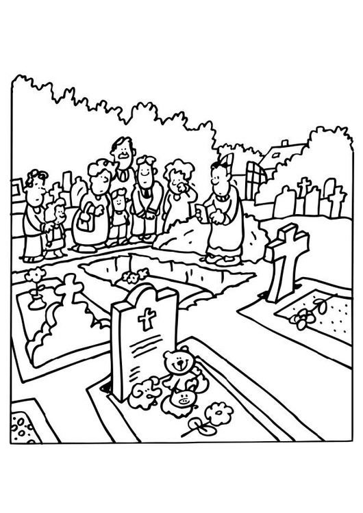 530x750 Coloring Page Funeral