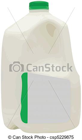 274x470 Gallon Of Milk Vector Illustration. Clipart Vector
