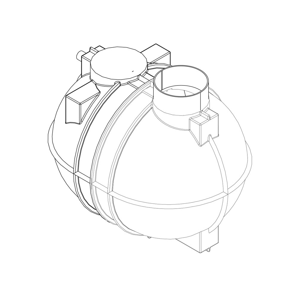 1000x1000 4,000 Litre (1000 Gallon) Underground Rainwater Tank Enduratank