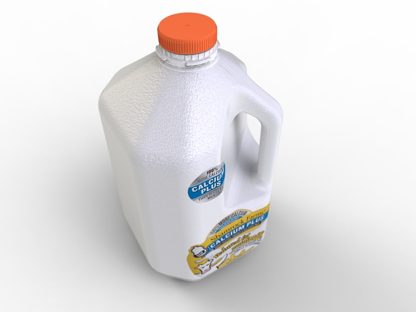 852x640 Shamrock Farms Milk Jug 3d Cad Model Library Grabcad