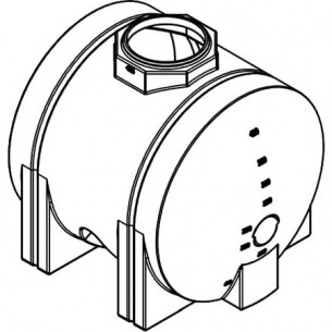 305x305 425 Gallon Horizontal Leg Tank