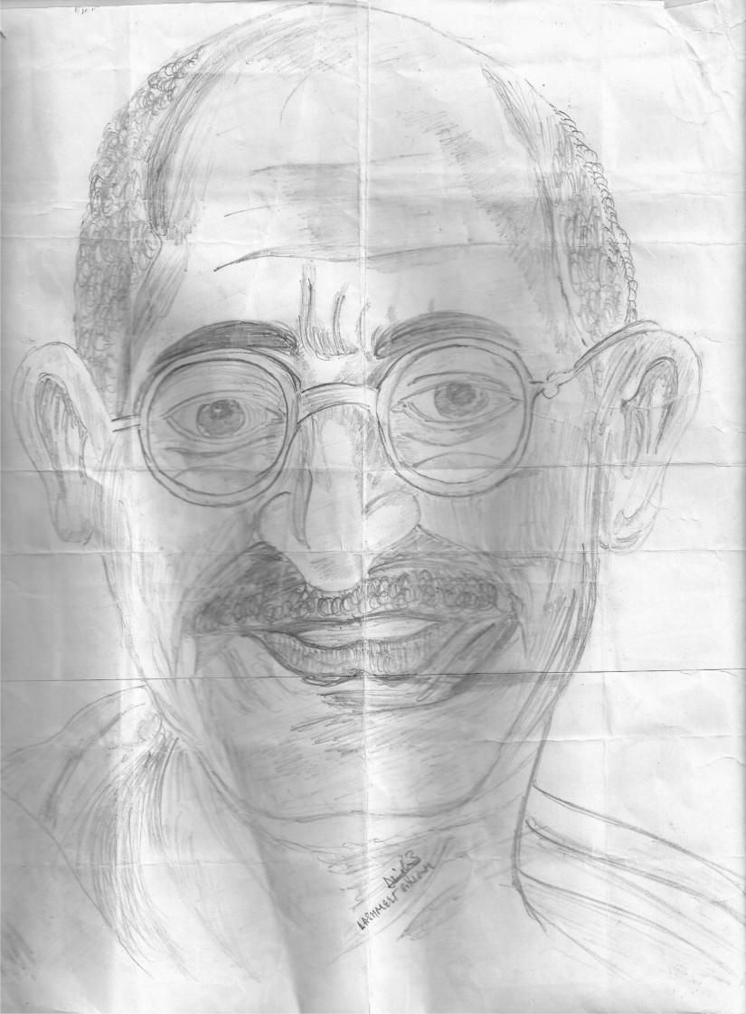 825x1121 Mohan Das Karam Chand Gandhi On A4 Sheet