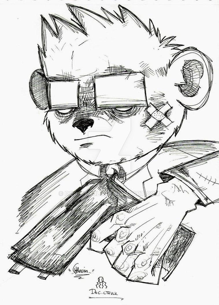 758x1053 Gangsta Teddybear By Doc Cthulu