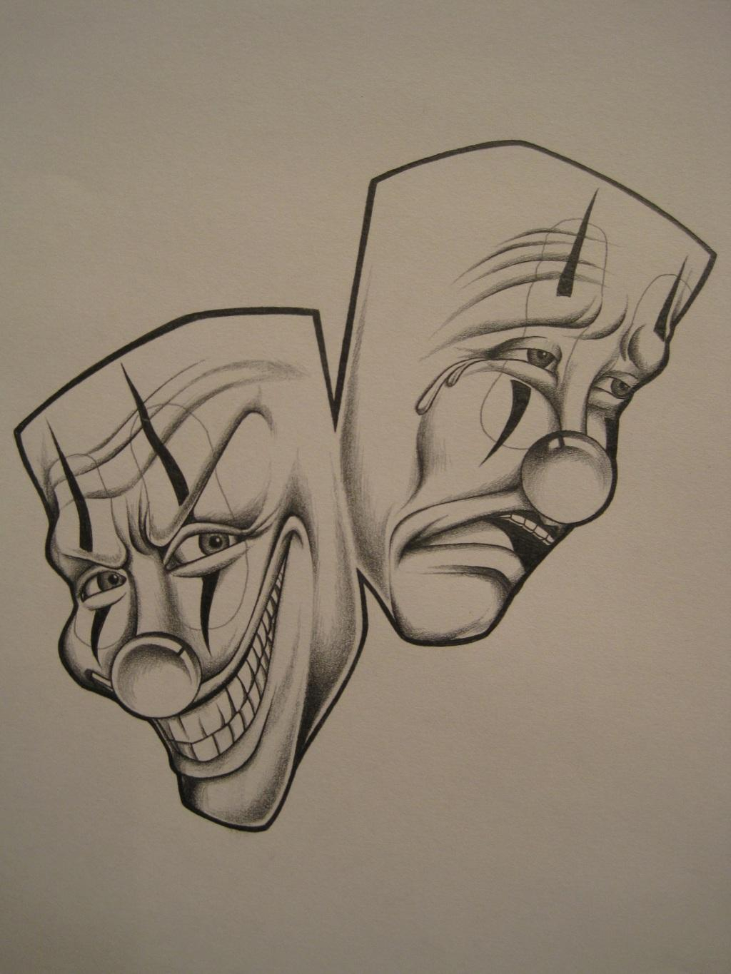 1024x1365 Gangsta Clown Drawings Drawn Clown Gangster